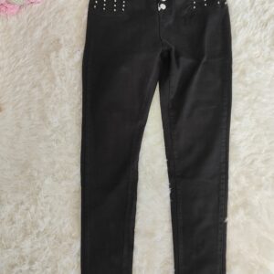 SPODNIE CZARNE Z ĆWIEKAMI